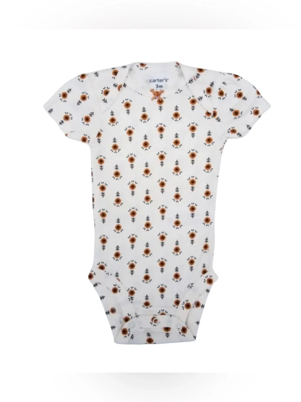 Carter's Baby One-Piece Bodysuit 5-Pack in Navy, Rust, White & Stripe 6 months